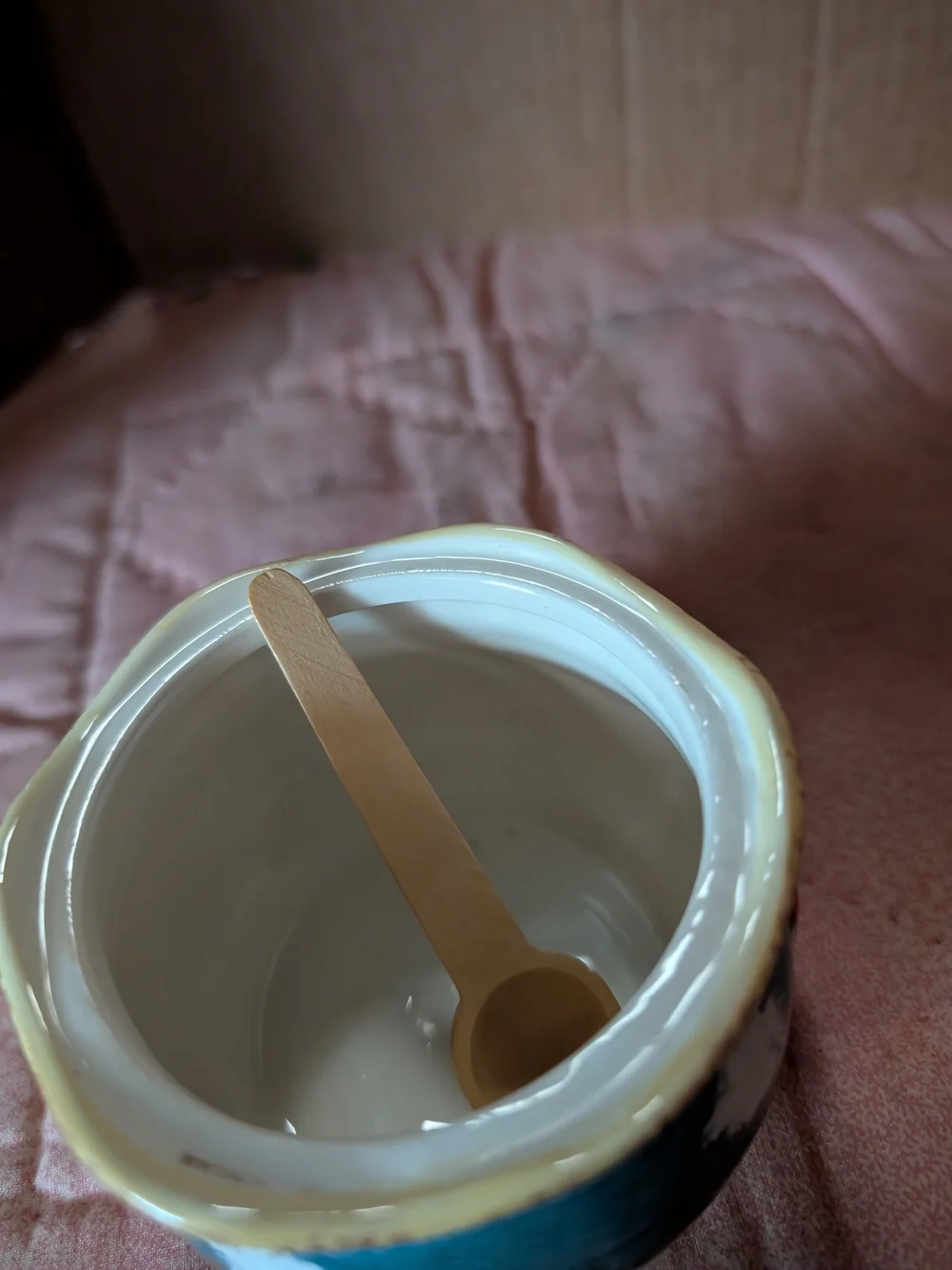 Hand-Painted Sugar Jar with Lid - Multicolor